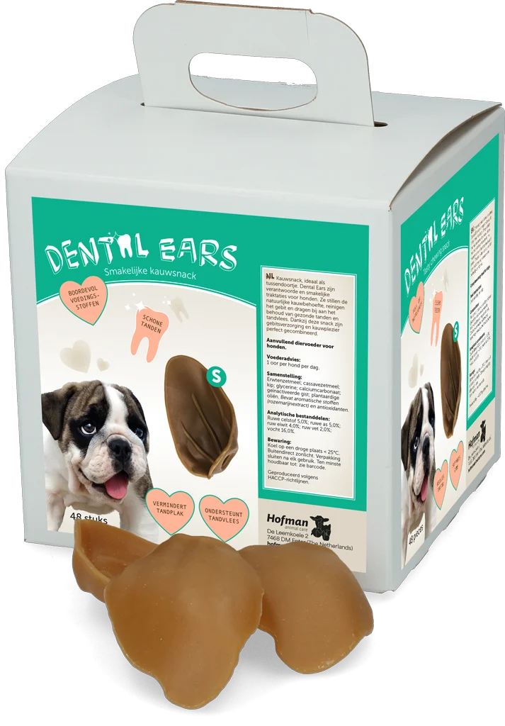 Snack da masticare per cani Small, 48 pezzi – Dental Ears - immagine 1