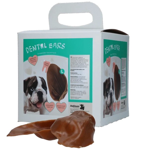 Snack da masticare per cani, 24 pezzi – Dental Ears Large