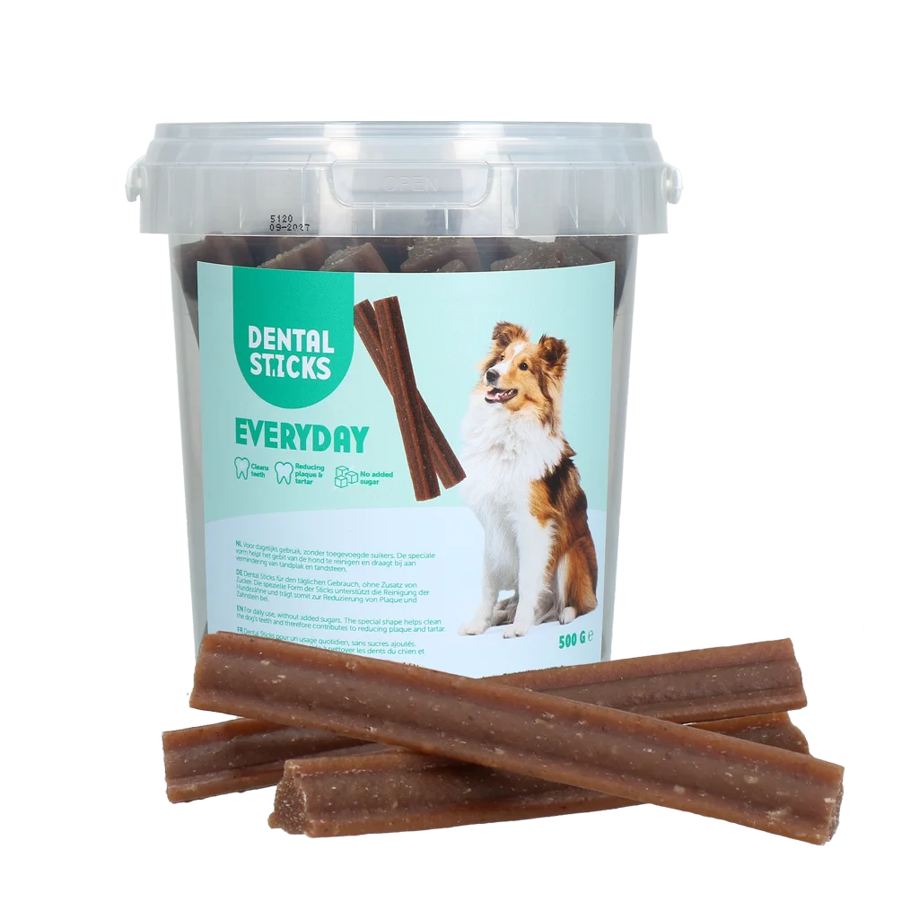Bastoncini da masticare per cani, a basso contenuto di grassi, 500 g – Dental Sticks - immagine 1
