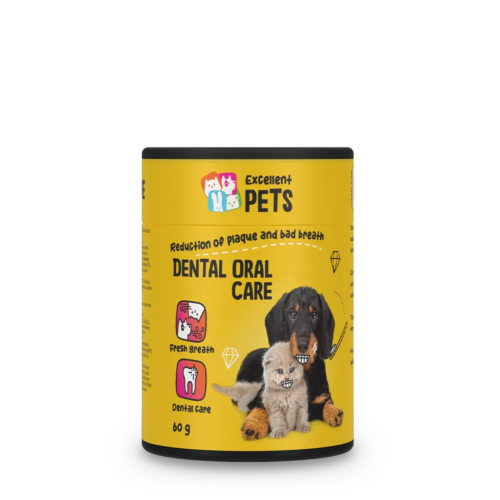 Polvere per la cura dei denti per cani e gatti, 60 g – Excellent Pets Dental Oral Care - immagine 1