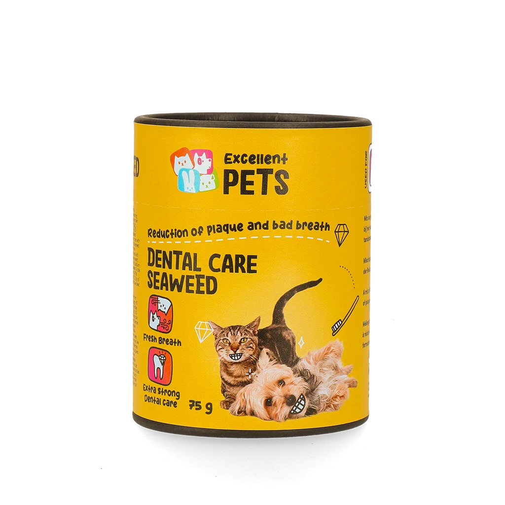 Integratore per l’igiene dentale per cani e gatti, 75 g – Excellent Pets Dental Care Seaweed - immagine 1