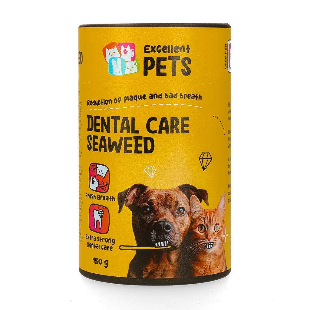 Integratore per l’igiene dentale per cani e gatti, 150 g – Excellent Pets Dental Care Seaweed - immagine 1