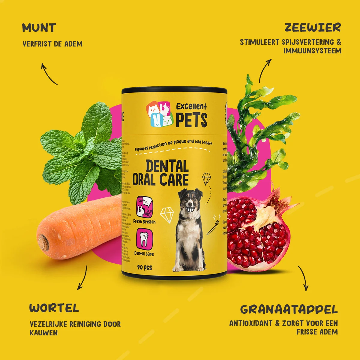 Capsule per l’igiene orale dei cani, 90 pezzi – Excellent Pets Dental Oral Care Capsules - immagine 6