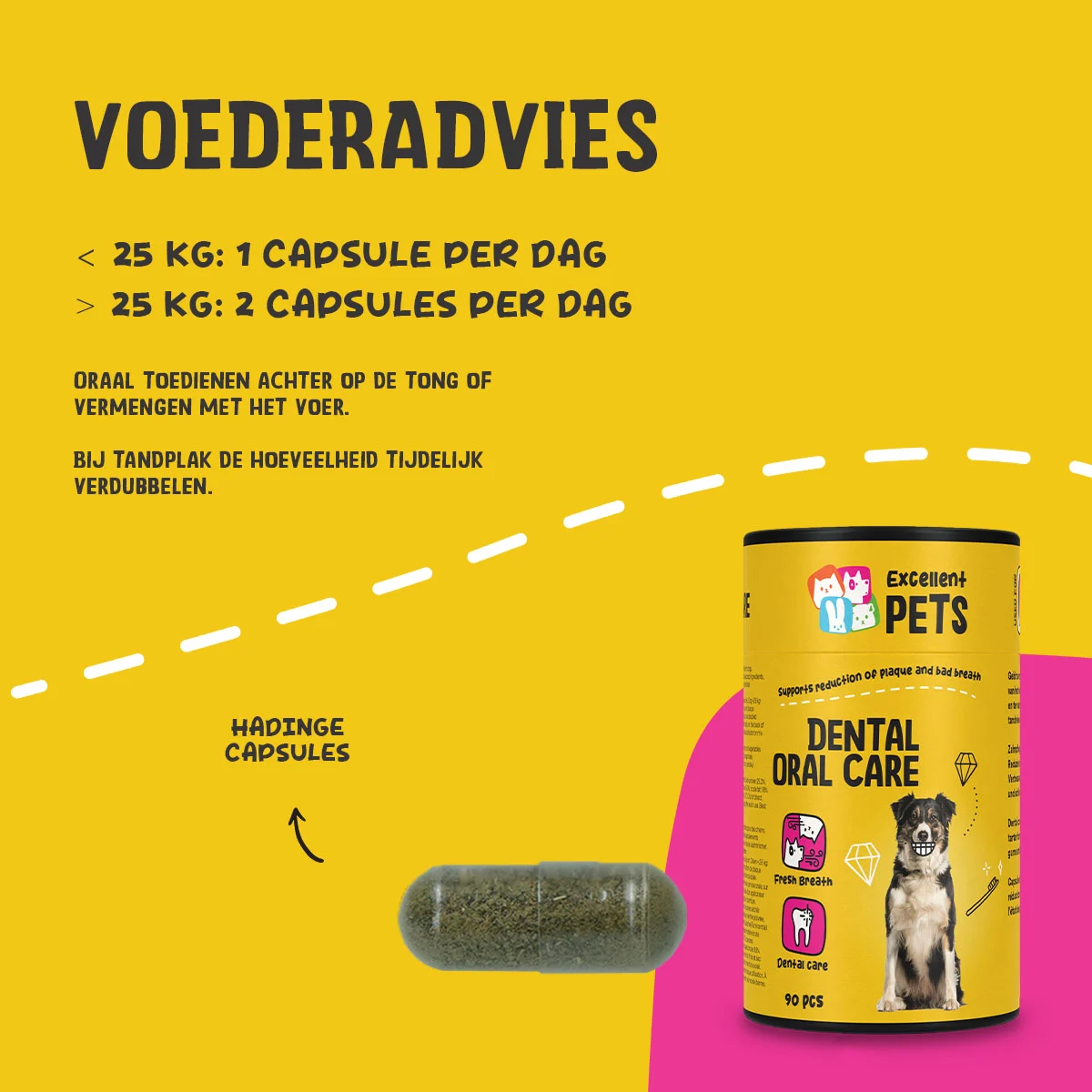 Capsule per l’igiene orale dei cani, 90 pezzi – Excellent Pets Dental Oral Care Capsules - immagine 2