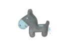 Peluche per cani in pelle bovina con squeaker a basso volume, blu – Tiny Doodles Asinello - immagine 2