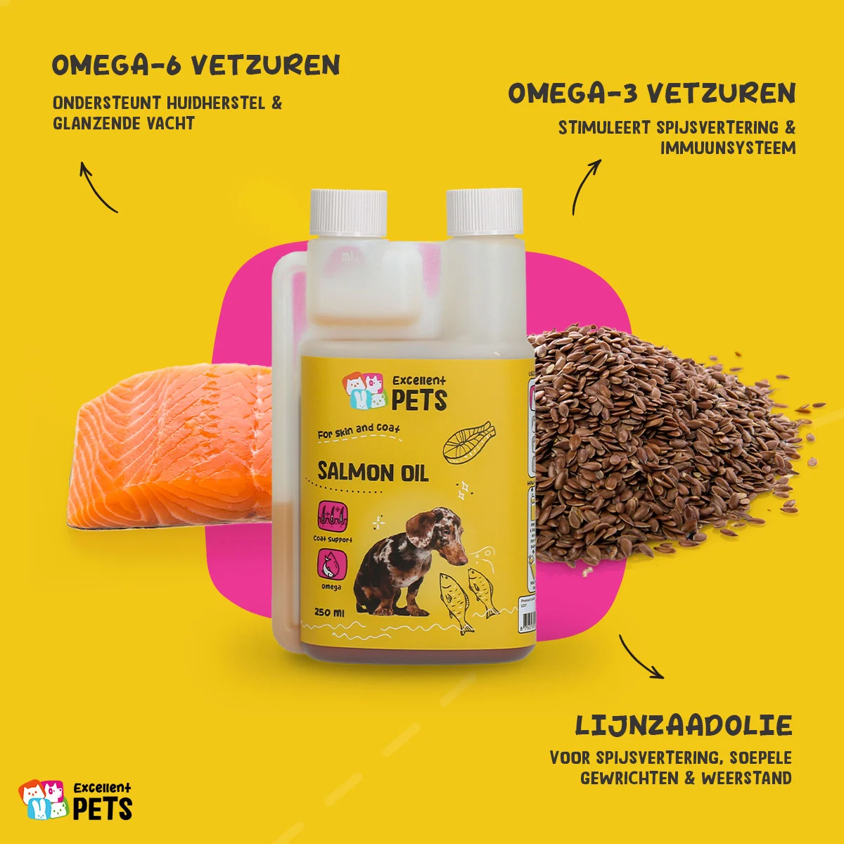 Olio di salmone per cani con Omega 3 e 6, 250 ml – Excellent Pets Dog Salmon Oil - immagine 6