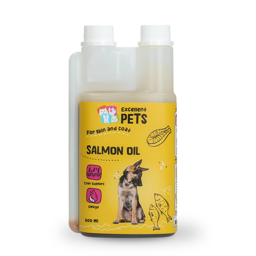 Olio di salmone per cani con omega 3 e 6, 500 ml – Excellent Pets Dog Salmon Oil - immagine 1