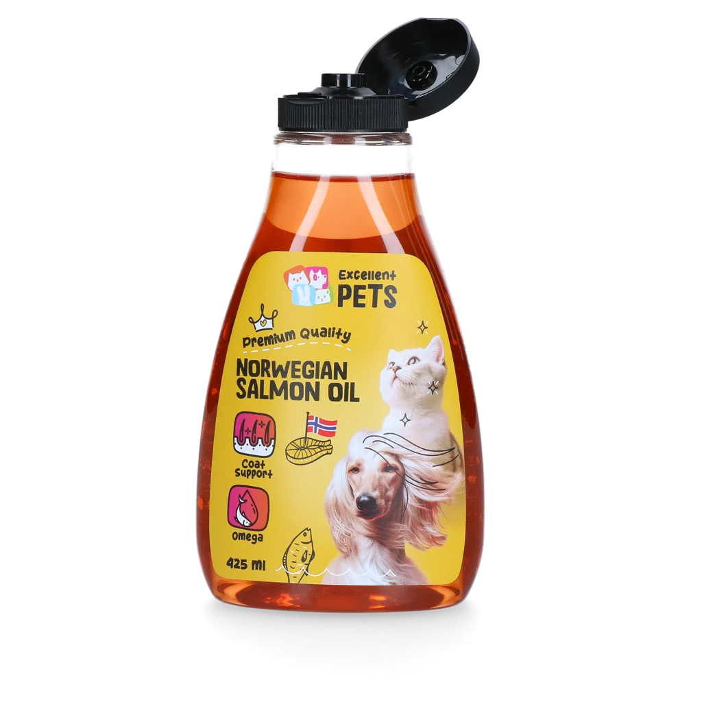 Olio di salmone norvegese per cani e gatti, 425 ml in flacone con dosatore a pressione – Excellent Pets Norwegian Salmon Oil - immagine 2
