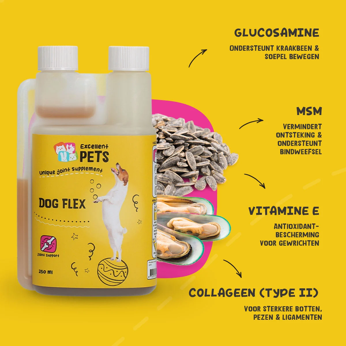 Integratore per le articolazioni dei cani, liquido, 250 ml – Excellent Pets Dog Flex - immagine 5
