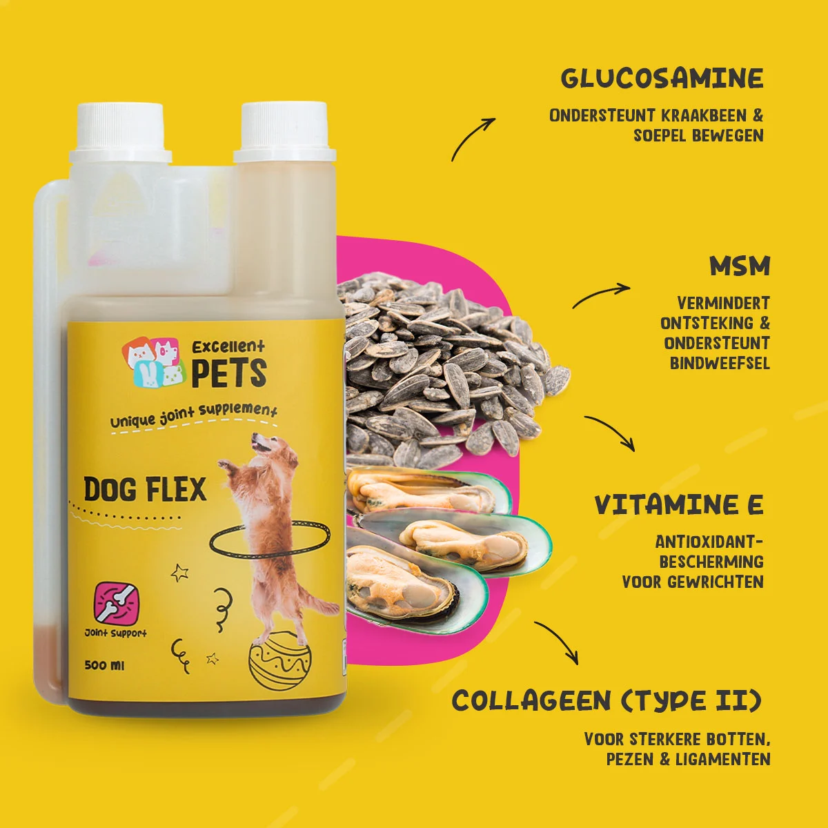 Integratore liquido per le articolazioni dei cani, 500 ml – Excellent Pets Dog Flex - immagine 5