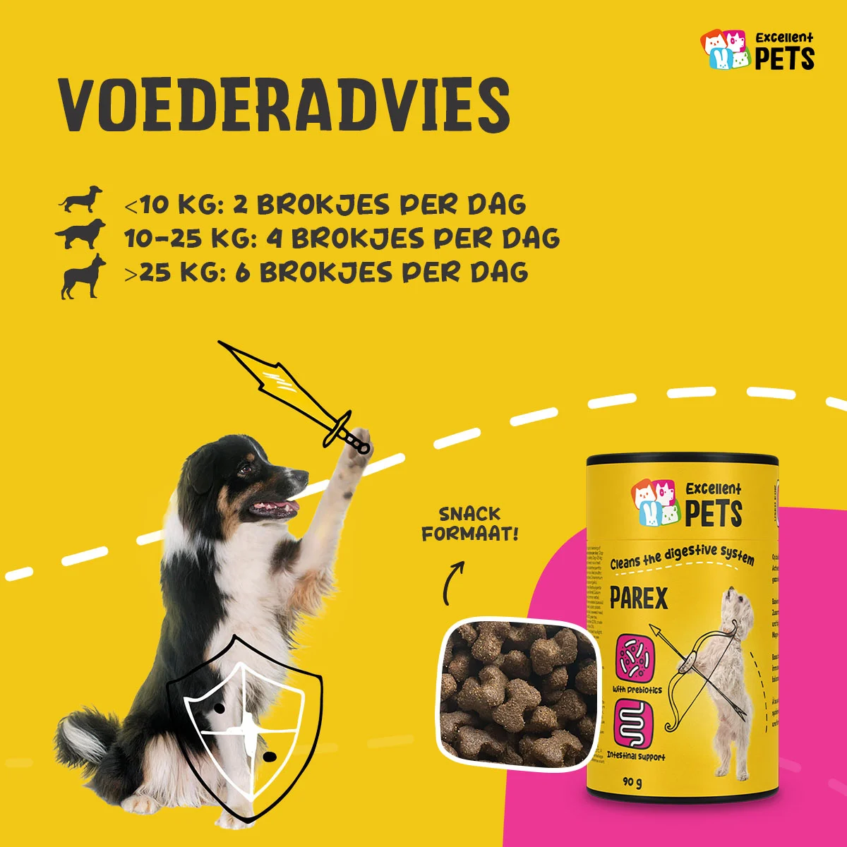 Integratore per cani con prebiotici in crocchette, 90 g – Excellent Pets Dog Parex - immagine 2