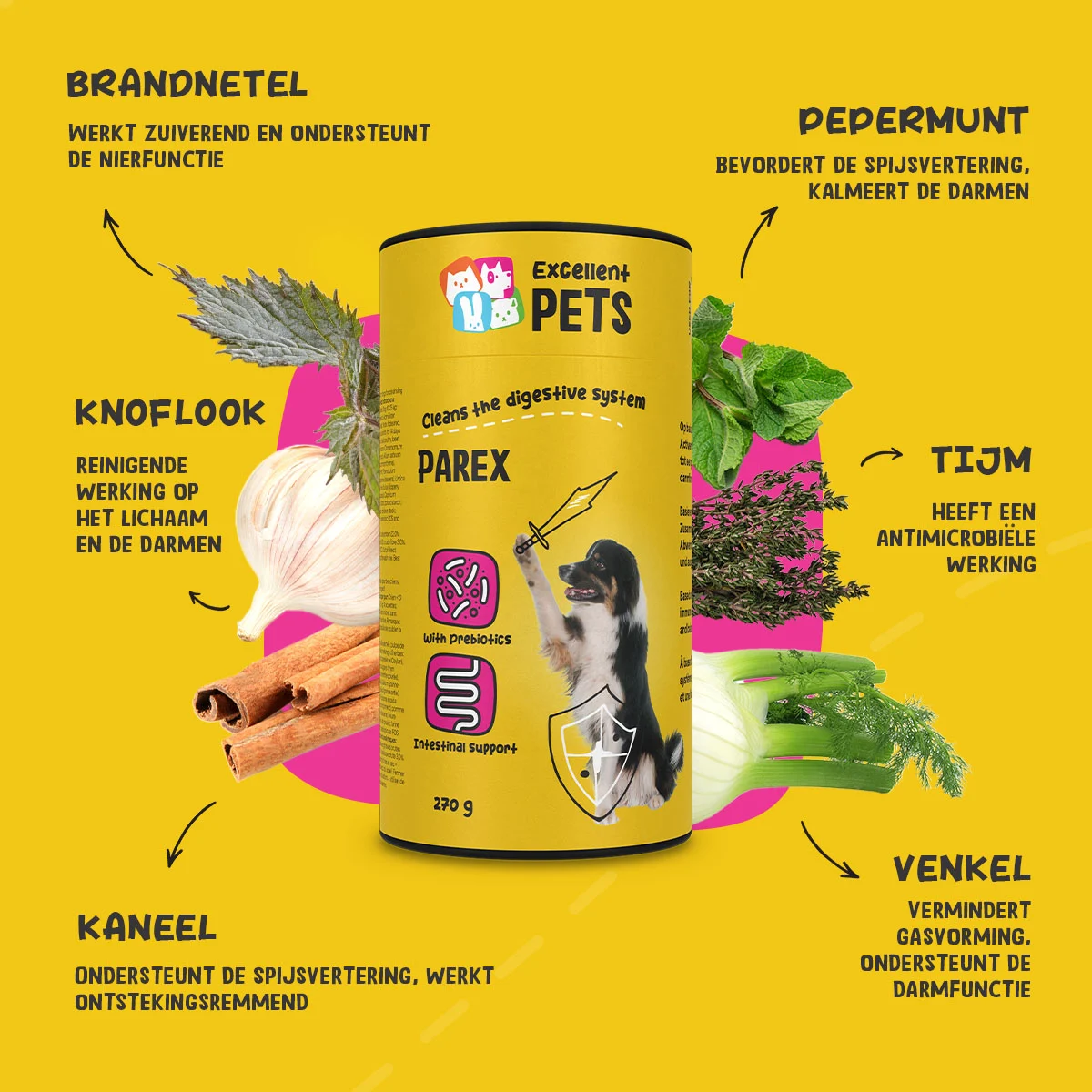 Integratore per cani con prebiotici in crocchette, 270 g – Excellent Pets Dog Parex - immagine 5