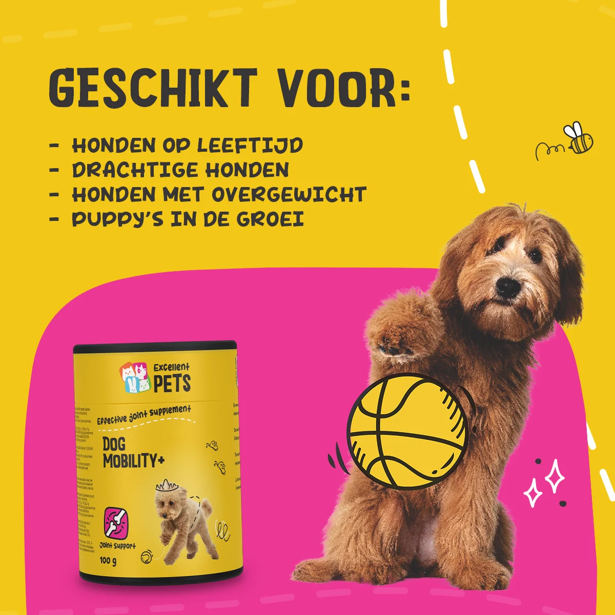 Integratore in polvere per le articolazioni del cane, 750 g – Excellent Pets Dog Mobility+ - immagine 6