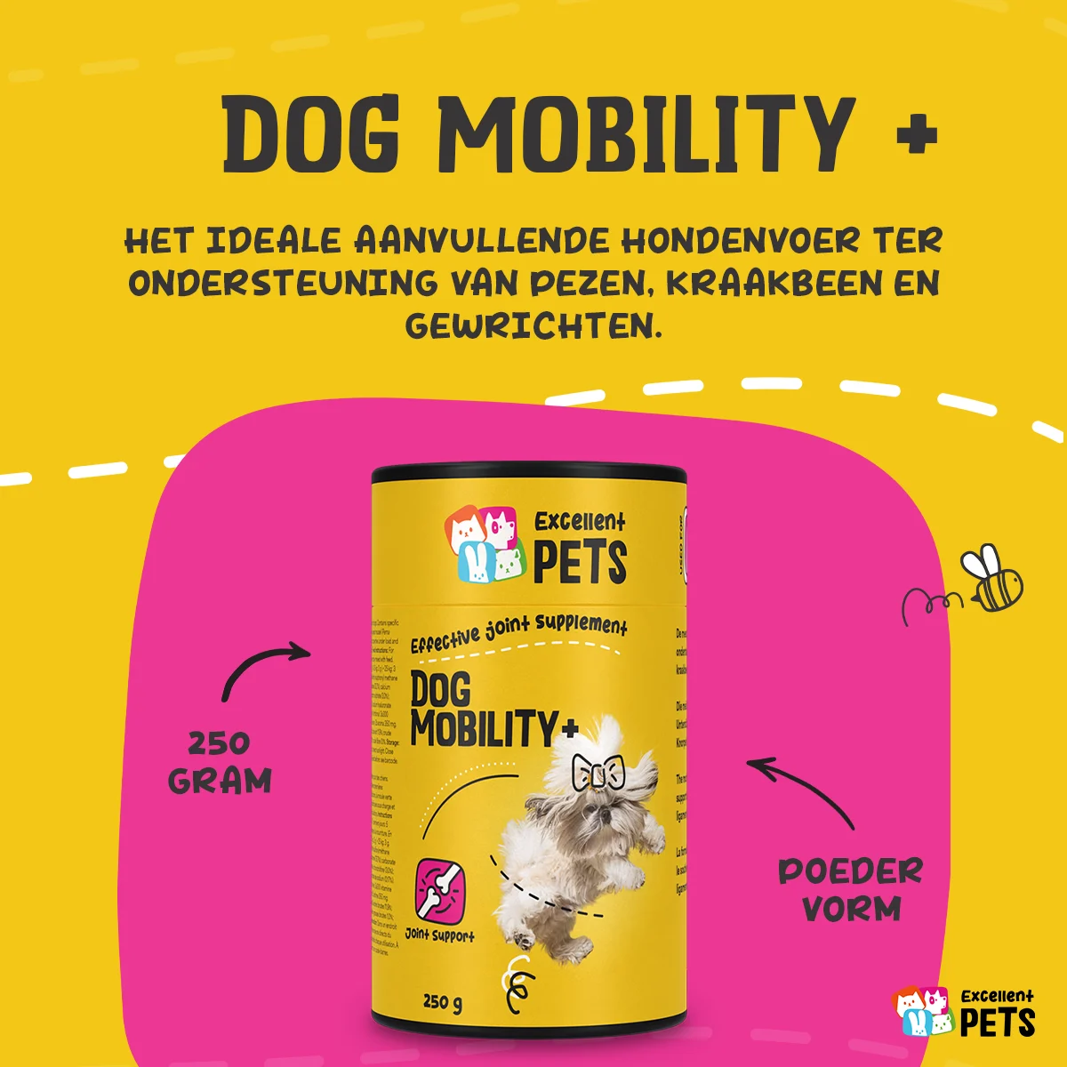 Integratore per le articolazioni del cane in polvere, 250 g – Excellent Pets Dog Mobility+ - immagine 4