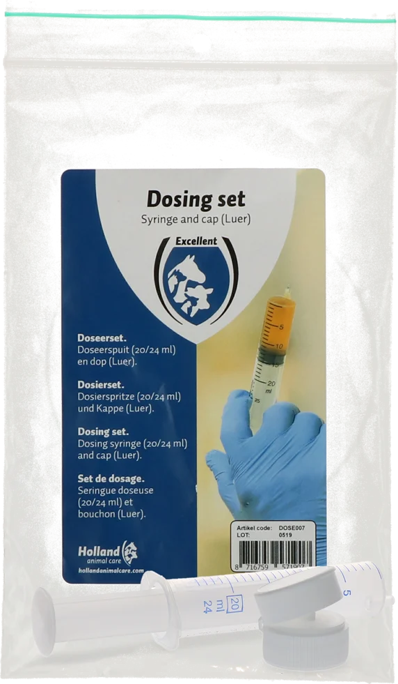 Set di dosaggio con siringa dosatrice da 20/24 ml e cappuccio Luer - immagine 1