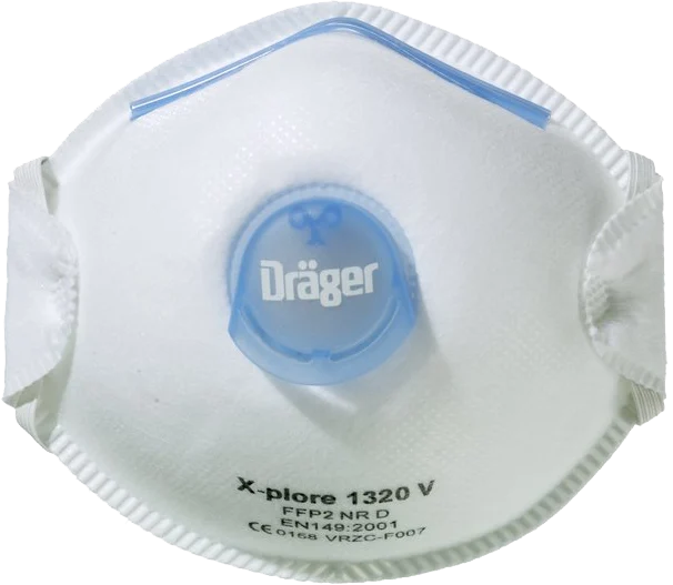 Maschera antipolvere FFP2 con valvola di espirazione, 10 pezzi – Dräger X-plore 1320 FFP2 V - immagine 1