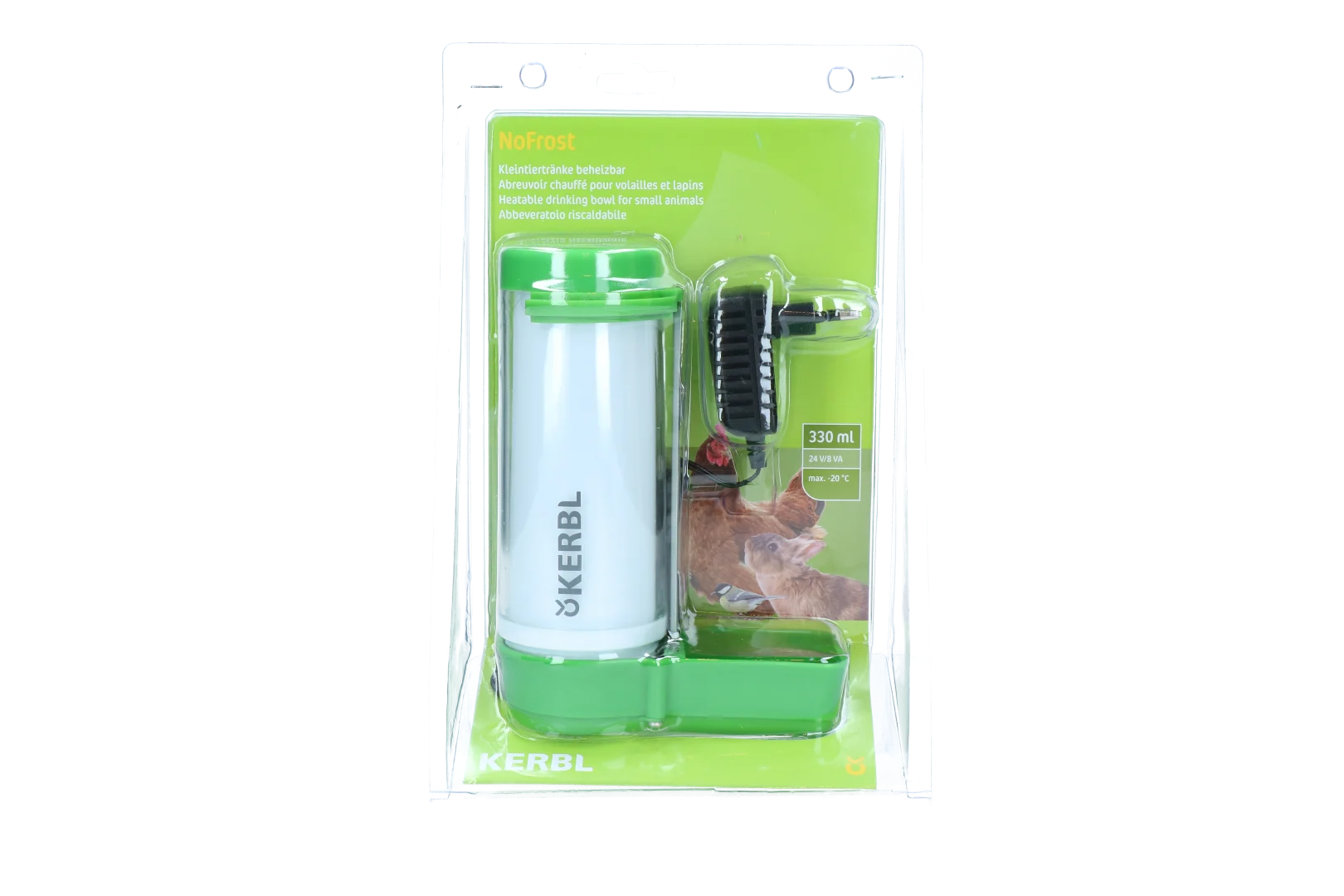 Abbeveratoio riscaldabile a torre per piccoli animali, 330 ml, 8 W – Kerbl NoFrost - immagine 3