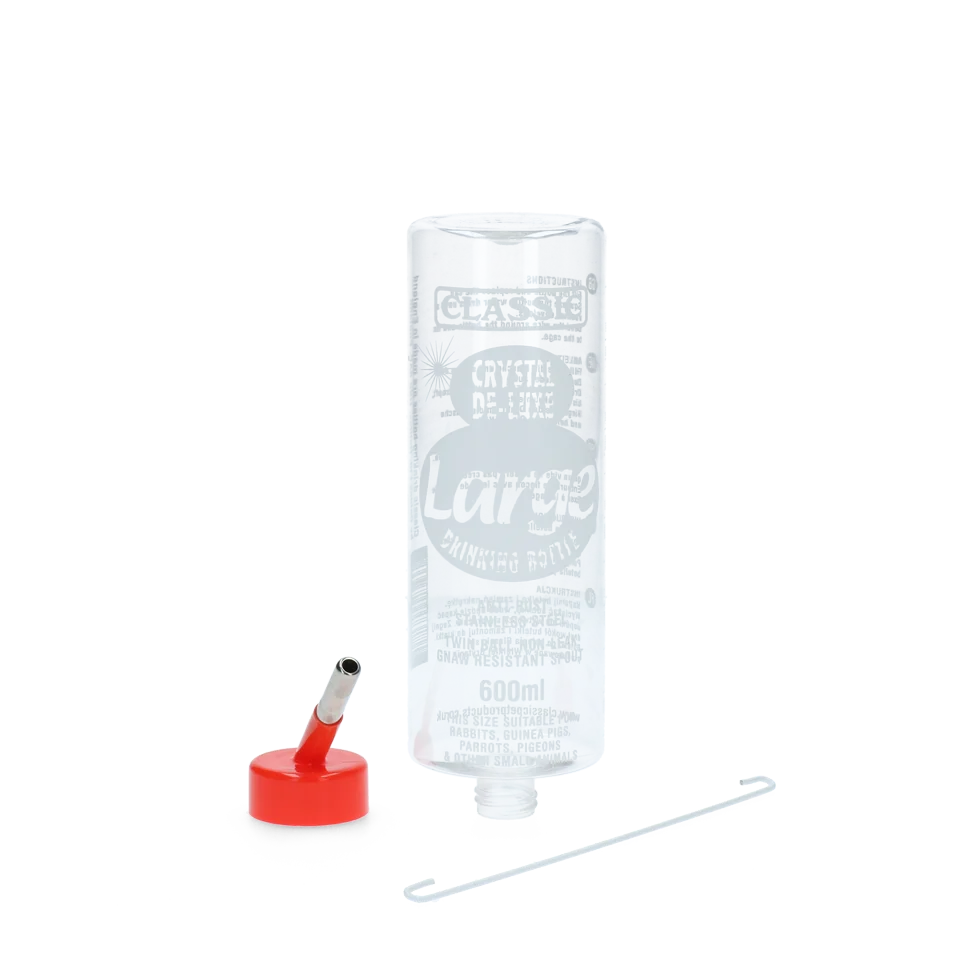 Bottiglia per abbeveraggio per roditori in plastica, 600 ml – Classic Crystal Deluxe - immagine 1