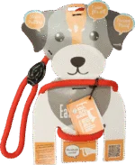 Pettorina per cani con guinzaglio in corda, rosso – Easy Walk modello da mano
