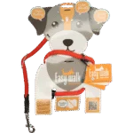 Pettorina per cani con guinzaglio in corda, rosso, Regular 345 cm – modello Easy Walk a spalla