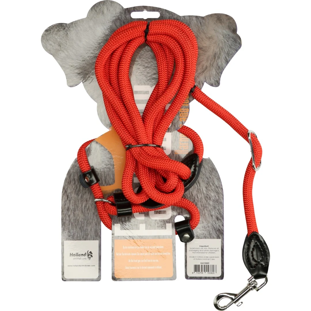 Pettorina per cani con guinzaglio in corda, rosso, Regular 345 cm – modello Easy Walk a spalla - immagine 2