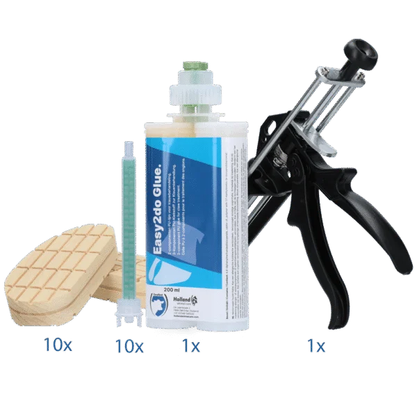 Kit iniziale di colla per zoccoli per 10 trattamenti, 200 ml – Excellent Easy2do Glue