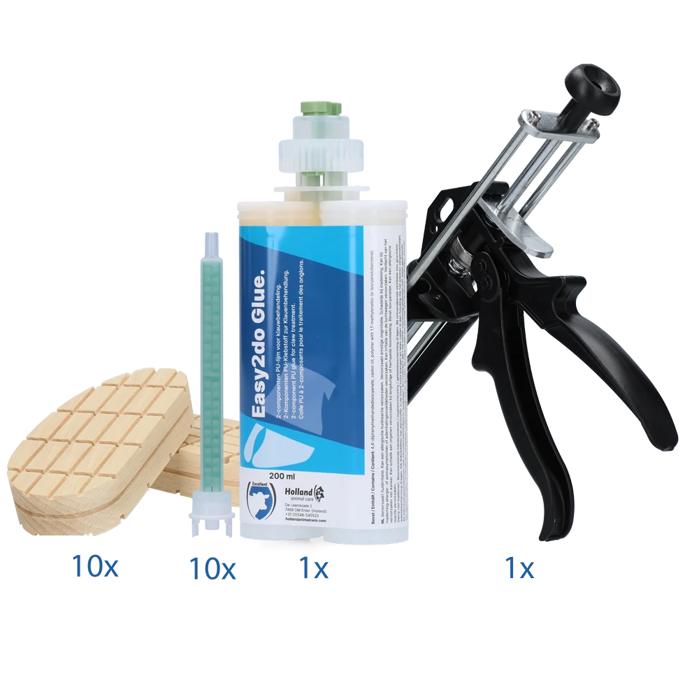 Kit iniziale di colla per zoccoli per 10 trattamenti, 200 ml – Excellent Easy2do Glue - immagine 1
