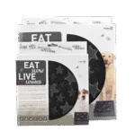 Ciotola per rallentare il pasto del cane con motivo a stelle, L 30 cm, grigia – Eat Slow Live Longer Star - immagine 2