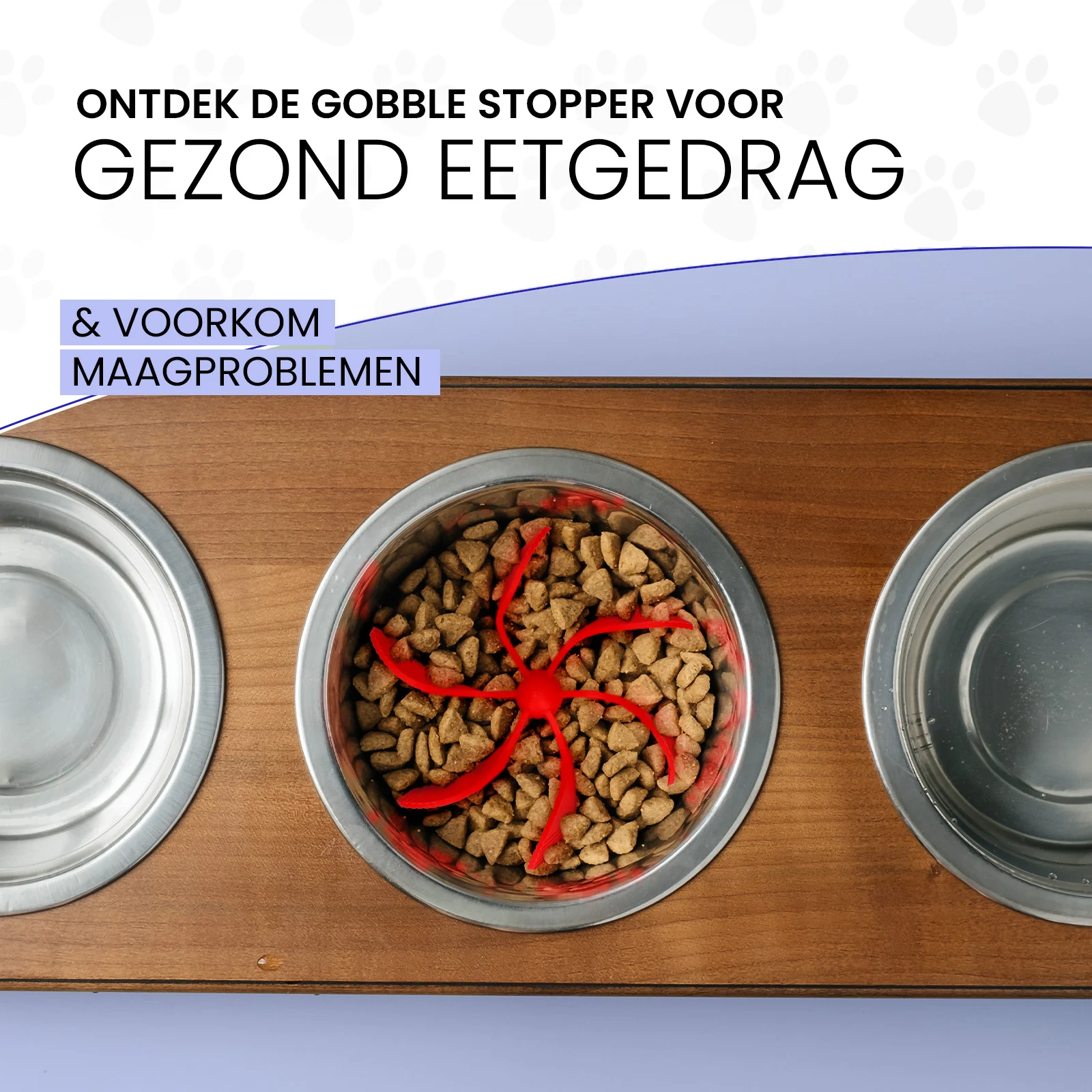 Inserto antischiacciamento per ciotola per cani con ventose, blu M, diametro della base 11,5 cm – Eat Slow Live Longer Gobble Stopper - immagine 4