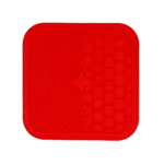 Tappetino da leccare per cani con 2 motivi e ventose, 21 x 21 cm, rosso – Eat Slow Live Longer Lick Mat Duo M - immagine 2