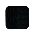 Tappetino da leccare per cani con rilievi e motivo a nido d’ape, 21 x 21 cm, grigio – Eat Slow Live Longer Lick Mat Duo M - immagine 2