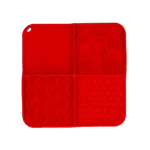 Tappetino da leccare per cani con 4 motivi e ventose, 21 x 21 cm, rosso – Eat Slow Live Longer Lick Mat Dimensions Rectangle - immagine 2