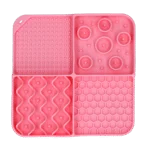 Tappetino leccabile per cani con 4 motivi e ventose, 21 x 21 cm, rosa – Eat Slow Live Longer Lick Mat Dimensions Rectangle - immagine 2