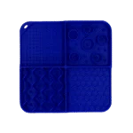 Tappetino da leccare per cani con 4 motivi e ventose, 21 x 21 cm, blu – Eat Slow Live Longer Lick Mat Dimensions Rectangle - immagine 2