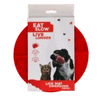 Tappetino rotondo da leccare con alveoli profondi, rosso, ø 21 cm – Eat Slow Live Longer Lick Mat Dimensions Circle