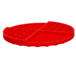 Tappetino rotondo da leccare con alveoli profondi, rosso, ø 21 cm – Eat Slow Live Longer Lick Mat Dimensions Circle - immagine 3