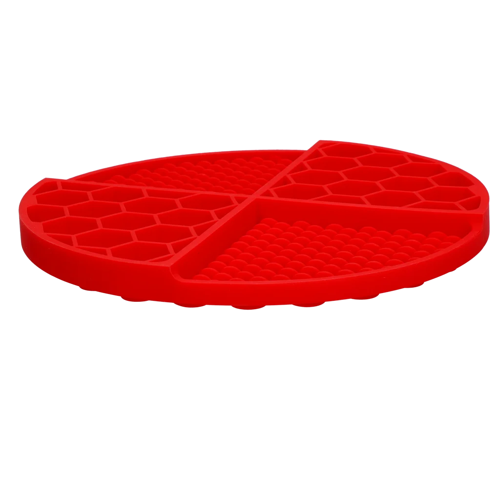 Tappetino rotondo da leccare con alveoli profondi, rosso, ø 21 cm – Eat Slow Live Longer Lick Mat Dimensions Circle - immagine 3