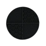 Tappetino rotondo da leccare con vani profondi, grigio, ø 21 cm – Eat Slow Live Longer Lick Mat Dimensions Circle - immagine 2