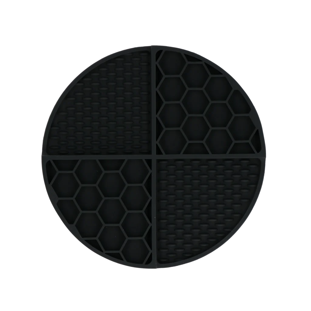 Tappetino rotondo da leccare con vani profondi, grigio, ø 21 cm – Eat Slow Live Longer Lick Mat Dimensions Circle - immagine 2