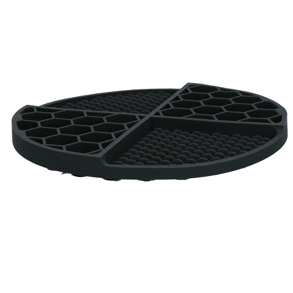 Tappetino rotondo da leccare con vani profondi, grigio, ø 21 cm – Eat Slow Live Longer Lick Mat Dimensions Circle - immagine 3