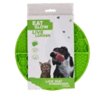 Tappetino leccabile rotondo con scomparti profondi, verde, ø 21 cm – Eat Slow Live Longer Lick Mat Dimensions Circle