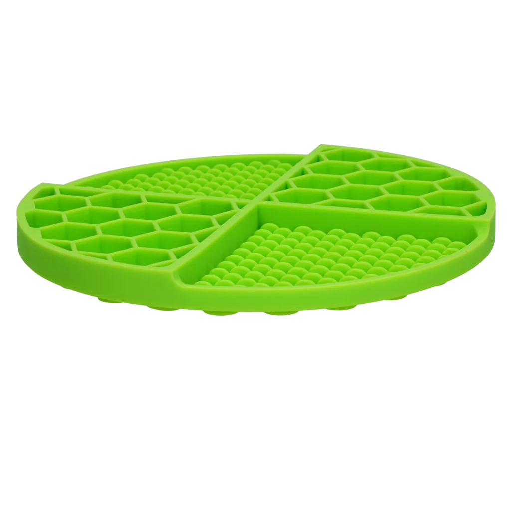 Tappetino leccabile rotondo con scomparti profondi, verde, ø 21 cm – Eat Slow Live Longer Lick Mat Dimensions Circle - immagine 3