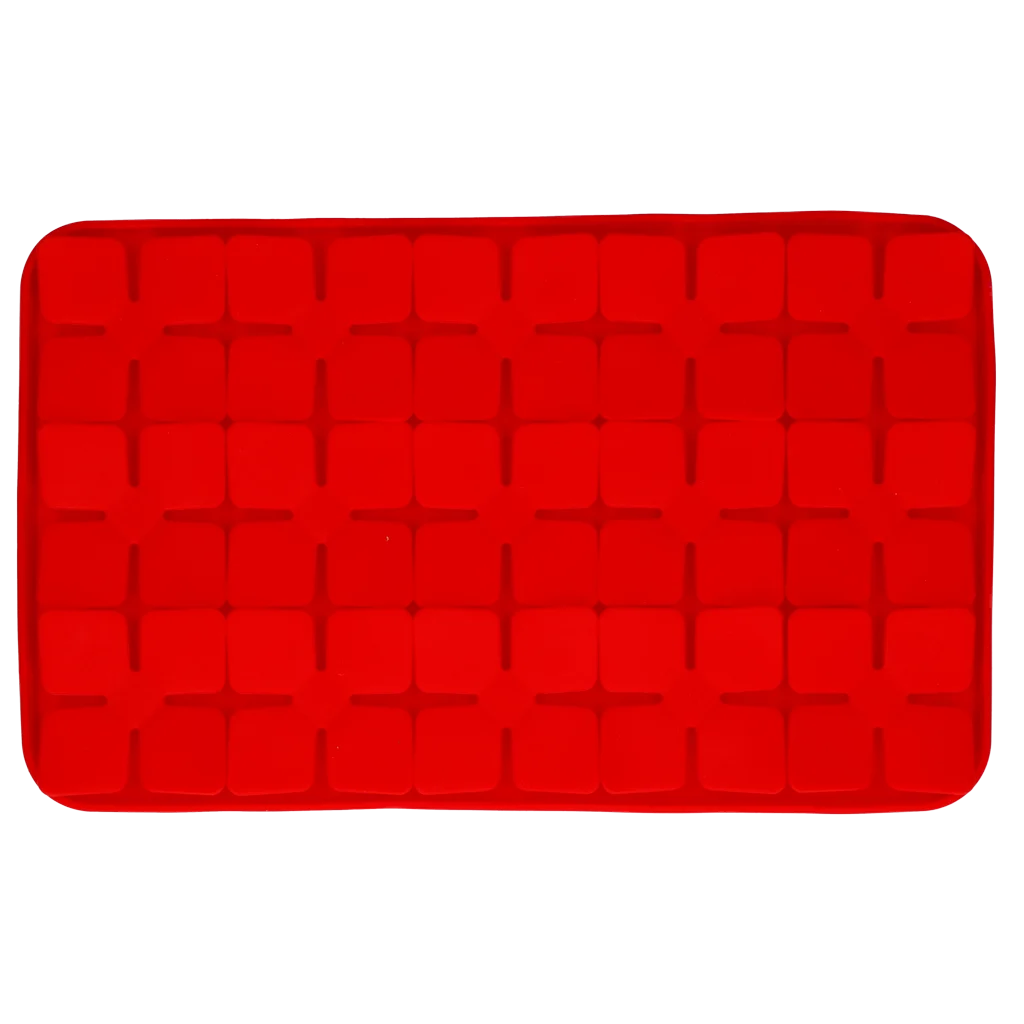 Tappetino leccabile per cani con alette a forma di fiore e ventose, 21 x 34 cm, rosso – Eat Slow Live Longer Lick Mat Dimensions Flower - immagine 2