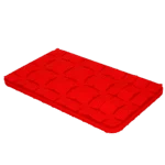 Tappetino leccabile per cani con alette a forma di fiore e ventose, 21 x 34 cm, rosso – Eat Slow Live Longer Lick Mat Dimensions Flower - immagine 3