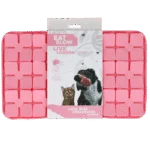 Tappetino da leccare per cani con lembi a forma di fiore e ventose, 21 x 34 cm, rosa – Eat Slow Live Longer Lick Mat Dimensions Flower