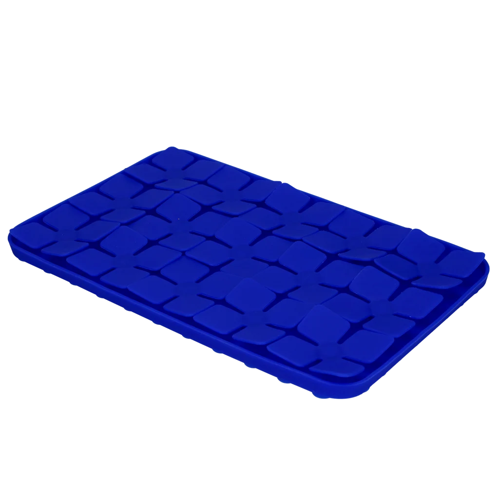 Tappetino da leccare per cani con alette a forma di fiore e ventose, 21 x 34 cm, blu – Eat Slow Live Longer Lick Mat Dimensions Flower - immagine 3