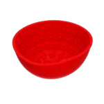 Ciotola anti ingozzamento per cani con tappetino da leccare, rossa, 17 cm – Eat Slow Live Longer Lick Mat Wobble Bowl - immagine 3