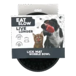 Ciotola ant ingozzamento per cani con base arrotondata e protuberanze, Ø 17 cm, grigio – Eat Slow Live Longer Lick Mat Wobble Bowl