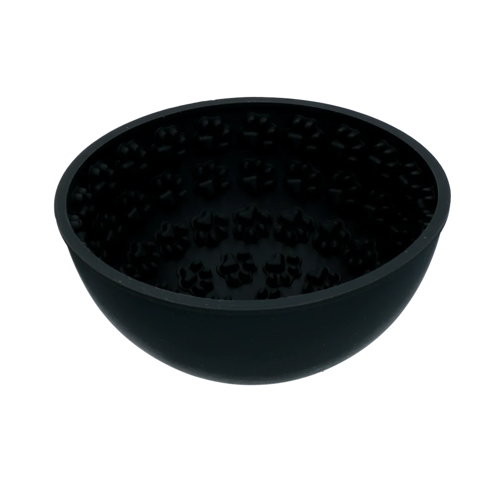 Ciotola ant ingozzamento per cani con base arrotondata e protuberanze, Ø 17 cm, grigio – Eat Slow Live Longer Lick Mat Wobble Bowl - immagine 3