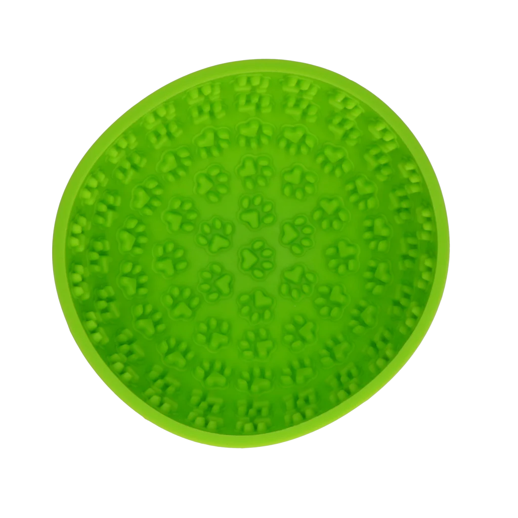 Ciotola anti ingozzamento per cani con base rotonda e rilievi, Ø 17 cm, verde – Eat Slow Live Longer Lick Mat Wobble Bowl - immagine 2